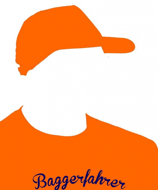 BAGGERFAHRER Kostüm Bauarbeiter Set T-Shirt oder Sweatshirt, Cap Orange Kinderkostüm 104 116 128 140 152 164cm