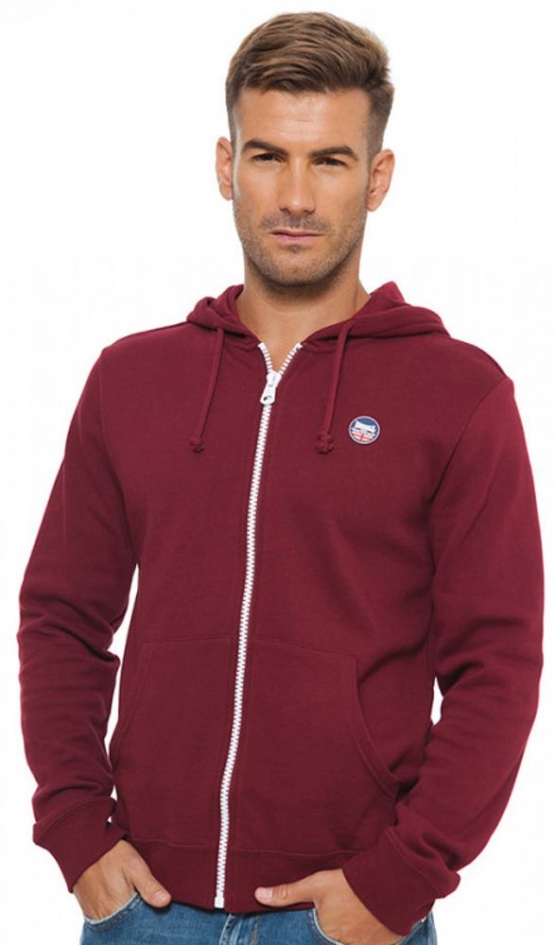 Lonsdale London Hoodie Sweatshirtjacke mit Kapuze Rot  Gr. S M L XL XXL