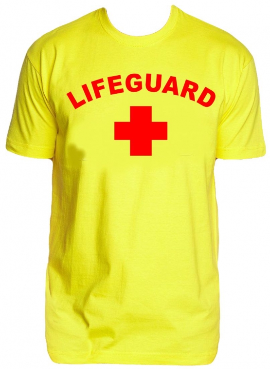 LIFEGUARD Kostüm Rettungsschwimmer Set T-Shirt, Schwimmboje, Badehose,  Rettungsweste Gelb S M L XL XXL 3XL 4XL 5XL