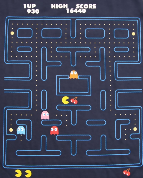PACMAN MAZE ORIGINAL Navy Grössen S M L XL