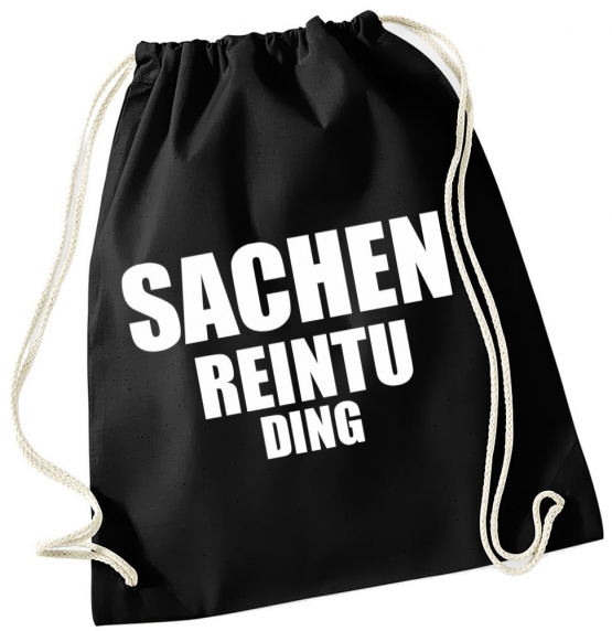 SACHEN REIN TU DING ! Turnbeutel Schwarz