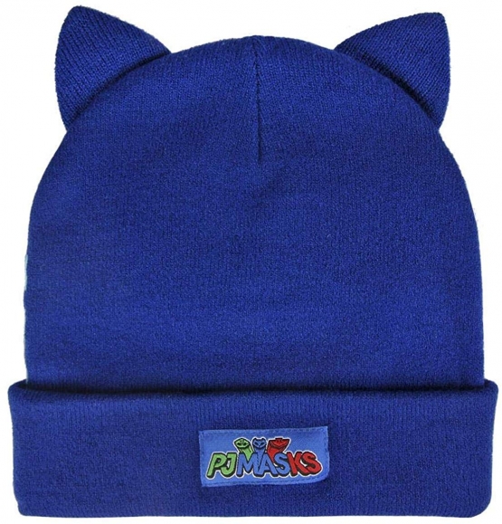 PJ MASK Catboy Mütze Kinder Original Pyjama Helden in Schlafanzug Wintermütze Jungen und Mädchen Blau 3D Effekt