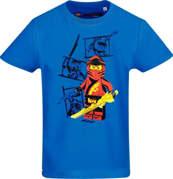 Lego Ninjago Kinder T-Shirt blau Schwert Jungen + Mädchen Gr. 104 116 128 140 Lego Wear original Bausteine Kleidung