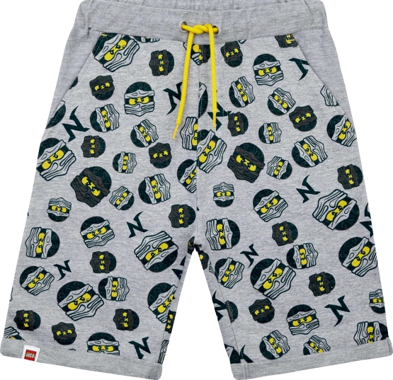 Lego Ninjago Sommershorts Jungen kurze Hose grau LNJ 3-537 in den Gr.104 116 128 140 4 6 8 10 Jahre Kindershorts