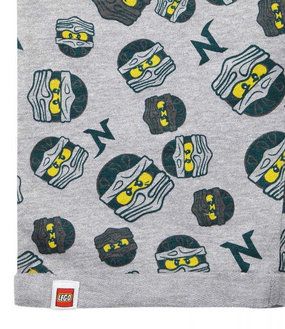 Lego Ninjago Sommershorts Jungen kurze Hose grau LNJ 3-537 in den Gr.104 116 128 140 4 6 8 10 Jahre Kindershorts