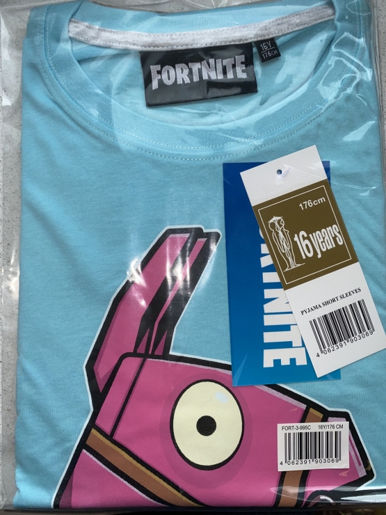 FORTNITE Pyjama Jungen und Mädchen Gr.140 152 164 176 10 12 14 16 Jahre türkis-grau