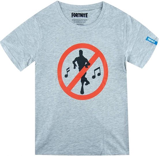 FORTNITE T-SHIRT hellgrau melliert Jungen Kinder Gr.140 152 164 176 10 12 14 16 Jahre No Dancing