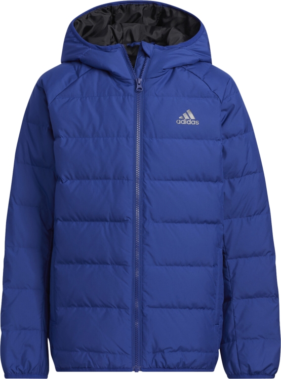 Adidas Kinderjacke Froozy Gr. 128 134 140 152 164 176 leichte Winterjacke mit Daunen Jungen + Mädchen Blau