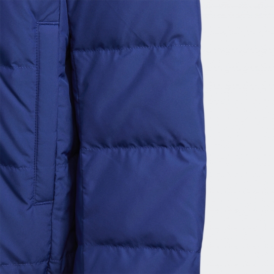 Adidas Kinderjacke Froozy Gr. 128 134 140 152 164 176 leichte Winterjacke mit Daunen Jungen + Mädchen Blau