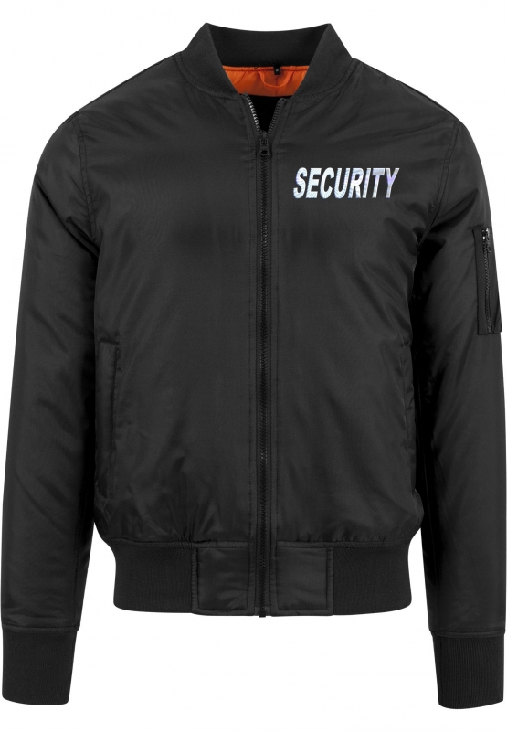 SECURITY Bomberjacke Schwarz S M L XL XXL 3XL 4XL 5XL