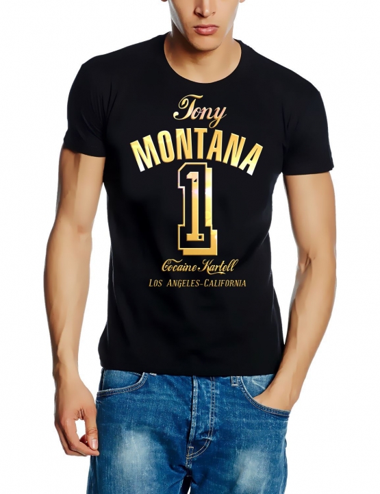 TONY MONTANA t-shirt Nr.1 black / gold