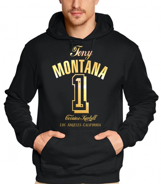 TONY MONTANA NR.1 hoodie schwarz/gold S M L XL XXL
