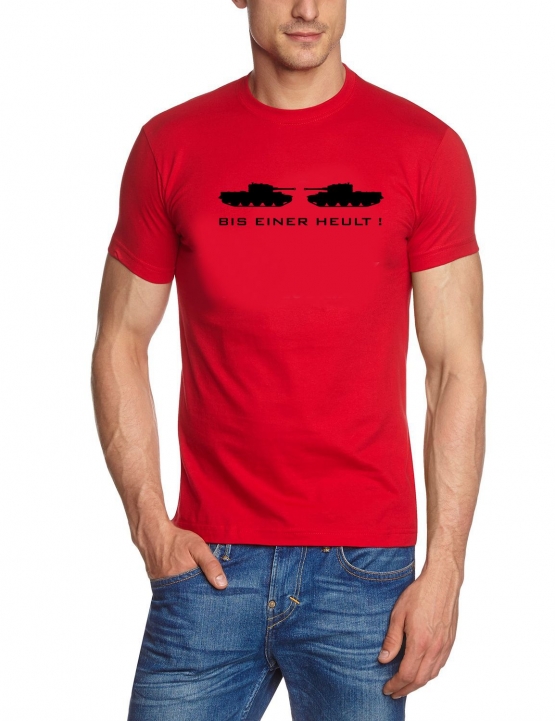 T-Shirt Rot Bis einer heult