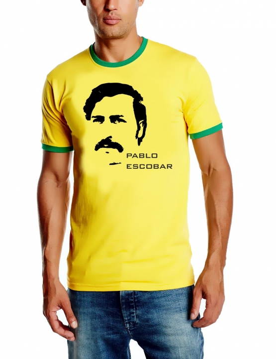 T-Shirt  PABLO ESCOBAR T-Shirt ringer memorial cocaine tshirt
