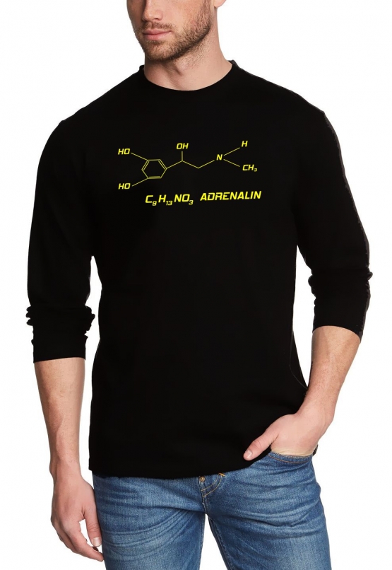 ADRENALIN T-Shirt LANGARM SCHWARZ/GELB S-XXL