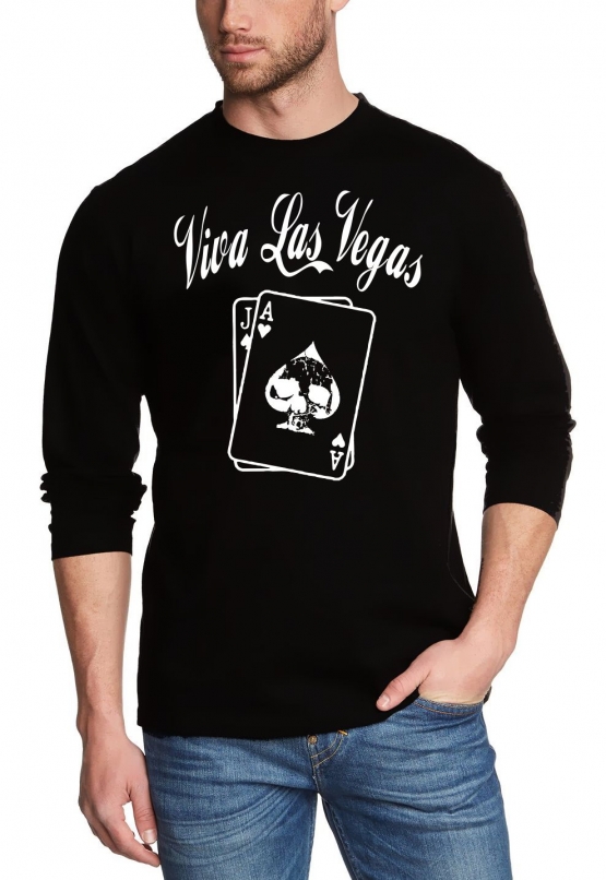 VIVA LAS VEGAS POKER LANGARM T-SHIRT