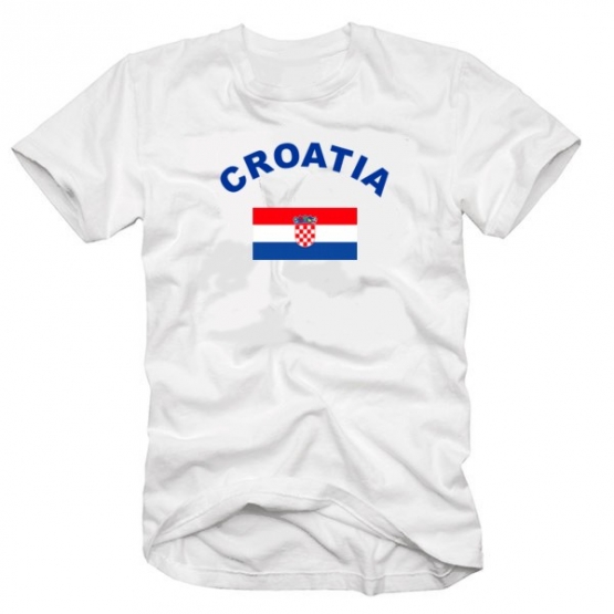 KROATIEN T-SHIRT CROATIA WEISS S M L XL XXL XXXL