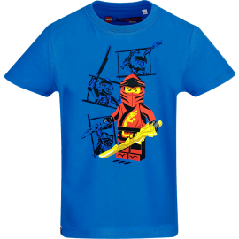 Lego Ninjago Kinder T-Shirt blau Schwert Jungen + Mädchen Gr. 104 116 128 140 Lego Wear original Bausteine Kleidung