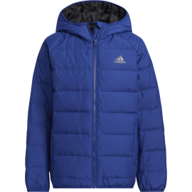 Adidas Kinderjacke Froozy Gr. 128 134 140 152 164 176 leichte Winterjacke mit Daunen Jungen + Mädchen Blau