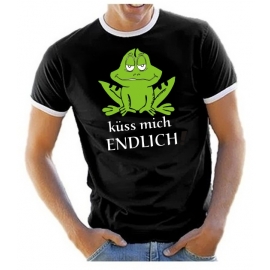 Küss mich endlich ! Junggesellen RINGER T-SHIRT HOCHZEIT HEIRAT