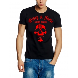 south bronx NYC t-shirt skull Deadhead SCHW./ROT