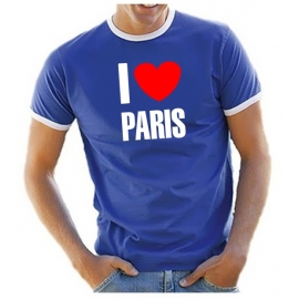 I LOVE PARIS - TSHIRT RINGER T-SHIRT