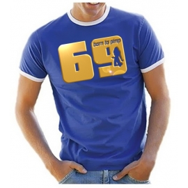 69 born to pimp - T-SHIRT - Druck in Gold - RINGER