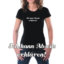 Ich kann Abseits erklären ! GIRLY T-SHIRT DAMEN schwarz