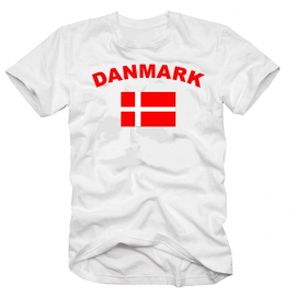 DÄNEMARK DENMARK Fußball T-Shirt weiss S M L XL XXL