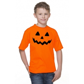 Helloween T-SHIRT Kürbis Kinder + Erwachsene orange