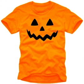 Helloween T-SHIRT Kürbis Kinder + Erwachsene orange