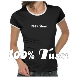 100% TUSSI girly ringer T-SHIRT S M L XL XXL