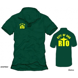 Rio city of God - POLOSHIRT vers. Farben vo+hi