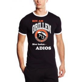 BIN AM GRILLEN - BIER HOLEN - KEINE TIPPS - ADIOS - TSHIRT