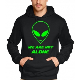 WE ARE NOT ALONE - ALIEN HOODIE SWEATSHIRT