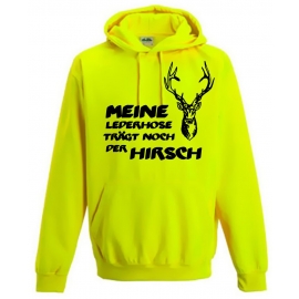 Meine Lederhose trägt noch der Hirsch - NEON HOODIE Oktoberfest