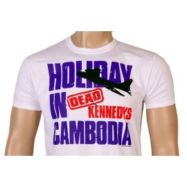 THE DEAD KENNEDYS - weiss-lila - Holiday in Cambodia - Punk - T-