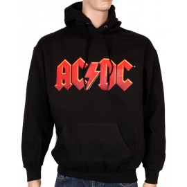 AC/DC - RED LOGO - HOODIE SWEATSHIRT KAPUZE T-Shirt, Schwarz - S