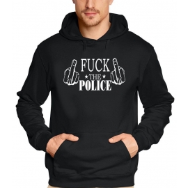 FUCK THE POLICE ANTI POLIZEI HOODIE  black