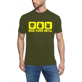 ROCK PAPER METAL T-Shirt S M L XL 2XL 3XL 4XL 5XL
