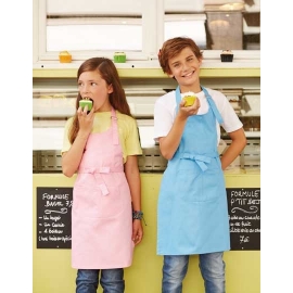 Kinderschürze Kinderbäckerei Schürze für Kinder Uni rot hellblau