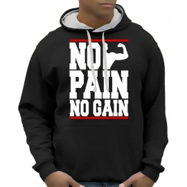 NO PAIN - NO GAIN ! Hoodie Sweatshirt mit Kapuze Hoodie Sweater 