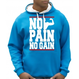 NO PAIN - NO GAIN ! Hoodie Sweatshirt mit Kapuze Hoodie Sweater 