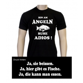 Anglershirt! Ja sie beissen, ja, hier gibt es Fische T-Shirt! S 