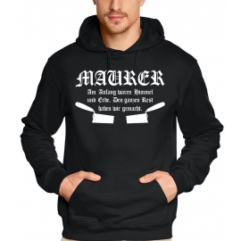 MAURER Sweatshirt mit Kapuze HOODIE S M L XL 2XL 3XL 4XL 5XL