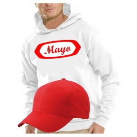 MAYO LOGO SWEATSHIRT + CAP KOSTÜM KARNEVAL FASCHING - S M L XL 2