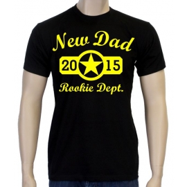 NEW DAD rookie dept. 2015 T-Shirt Papa werden zur Geburt, Hochze