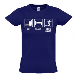 EAT, SLEEP, LONGBOARD Kinder T-Shirt Kids Gr.128 - 164 cm