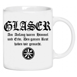 Glaser Becher ! Am Anfang waren Himmel und Erde, den ganzen Rest