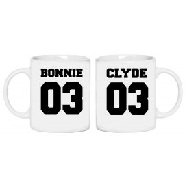 BONNIE & CLYDE Tassen ! Liebe Partner Love  Paar 2 Stück Becher 